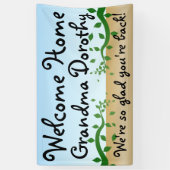Aangepaste gepersonaliseerde Welkom Home Sign Spandoek (Verticaal)