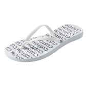 Aangepaste gepersonaliseerde Women's Thong Teensli Teenslippers (Schuin)