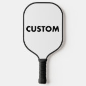 Aangepaste Gepersonaliseerde ZWARTE Handvat & Trim Pickleball Paddle (Achterkant)