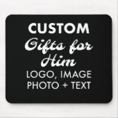 Aangepaste gepersonaliseerde zwarte Muismat (Voorkant)