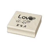 Aangepaste geprogrammeerde liefde is in de lucht 	rubberstempel (Stempel)