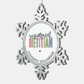 Aangepaste geregistreerde diëtititititiaanse multi tin sneeuwvlok ornament (Rechts)