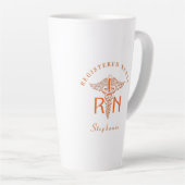 Aangepaste geregistreerde verpleegsters latte mok (Rechterhoek)