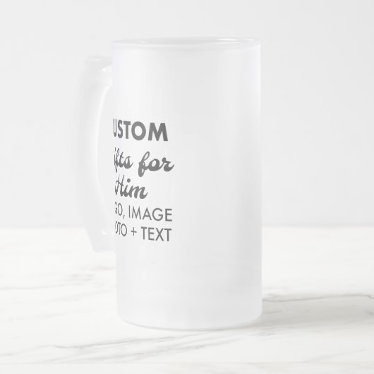 Aangepaste geschenken voor Hem Frosted Glass Mok 1 (Voorkant links)