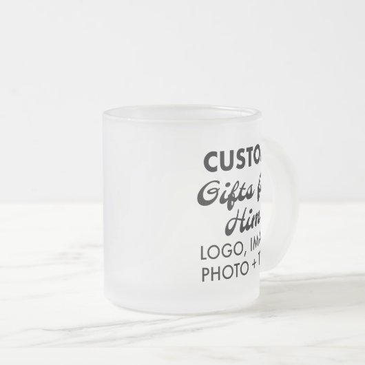 Aangepaste geschenken voor Hem Frosted Glass Mok 1 (Voorkant rechts)