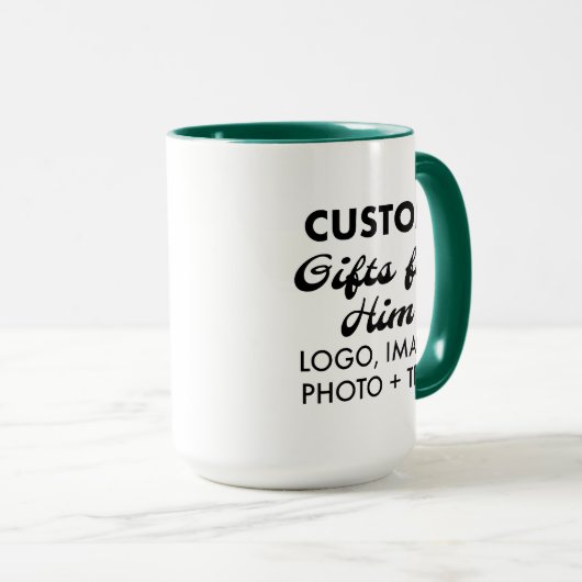 Aangepaste geschenken voor Hem Hunter Green Combo Mok (Voorkant rechts)
