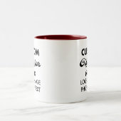 Aangepaste geschenken voor Hem Maroon Two-Tone Mok (Center)