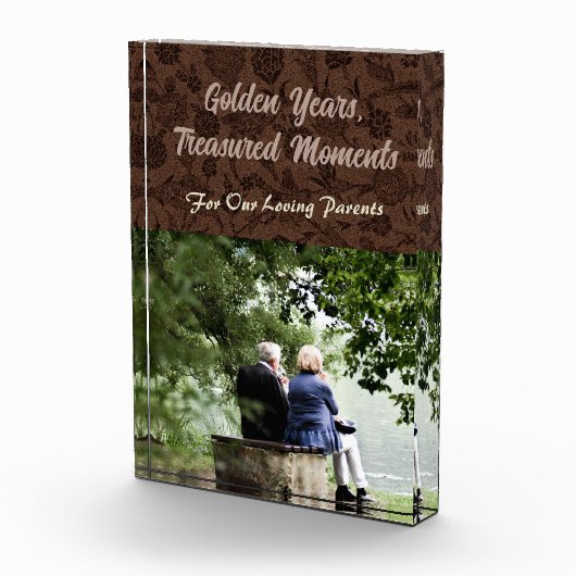 Aangepaste geschenken voor oudere ouders Koppels B Fotoblokken (Rechts)