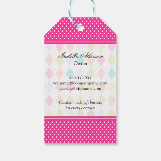 Aangepaste geschenkmand Business Cadeaulabel (Achterkant)