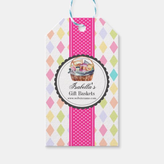 Aangepaste geschenkmand Business Cadeaulabel (Voorkant)