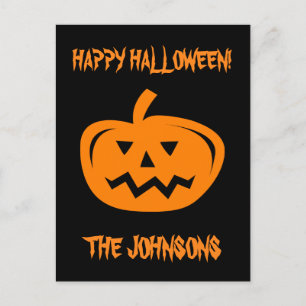Aangepaste gesneden pompoen Halloween party briefk Uitnodiging Briefkaart