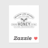 Aangepaste gesneden vinyl 3 oz honing skep pot sti sticker (Vel)