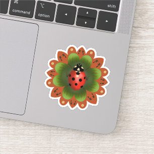 Aangepaste gesneden vinyl lieveheersbeestje Sticke Sticker