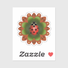 Aangepaste gesneden vinyl lieveheersbeestje Sticke Sticker