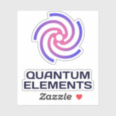 Aangepaste gesneden vinyl Sticker kwantumelementen (Vel)