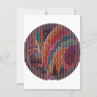 Aangepaste gestreepte cirkel fantasie ansichtkaart briefkaart