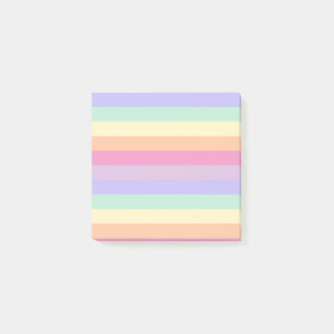 Aangepaste gestreepte gele oranje blauwe groene pa post-it® notes