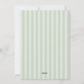 Aangepaste gestreepte monogram ornament kerstkaart (Achterkant)