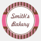 Aangepaste gestripte  Sticker (Voorkant)