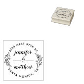 Aangepaste getrouwd paar elegante retour adres 	rubberstempel (Gestempeld)