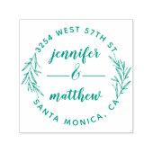 Aangepaste getrouwd paar elegante retour adres  zelfinktende stempel (Design)