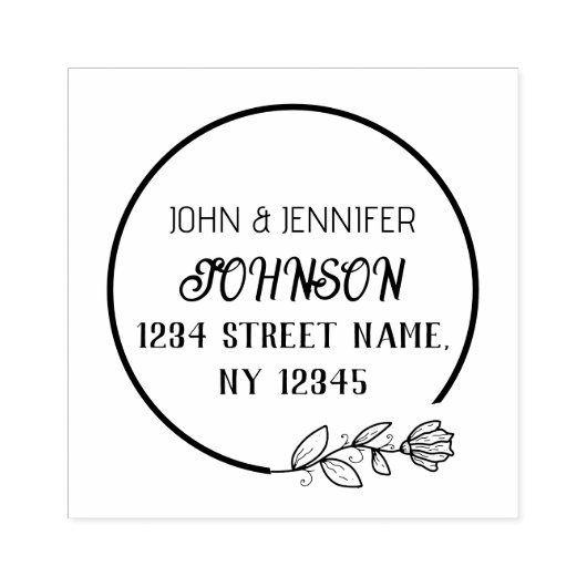 Aangepaste getrouwd paar retour adres rubberen ste 	rubberstempel (Afrduk)