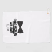 Aangepaste Getuige Bruidsjonker Trouwen Golfhanddoek (Horizontaal)