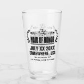 Aangepaste getuige van de bruid glas (Achterkant)