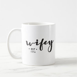 Aangepaste Gevestigd jaar hier gepersonaliseerde W Koffiemok
