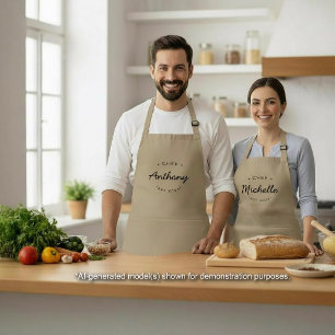 Aangepaste gevestigde jaar Naam Chef Gepersonalise Standaard Schort