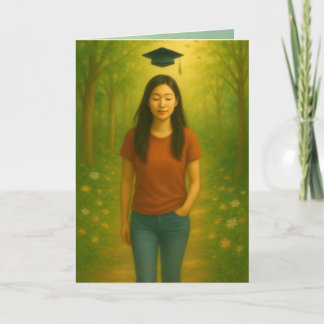 Aangepaste gevouwen Afstuderen Kaart Aziatisch Vro
