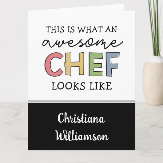 Aangepaste Geweldige Chef-cadeaus | Beste Chef Eve Kaart (Voorkant)