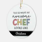 Aangepaste Geweldige Chef-cadeaus | Beste Chef Eve Keramisch Ornament (Links)