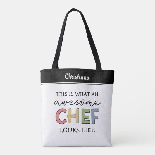 Aangepaste geweldige chef cadeaus | Beste chef ooi Draagtas (Achterkant)