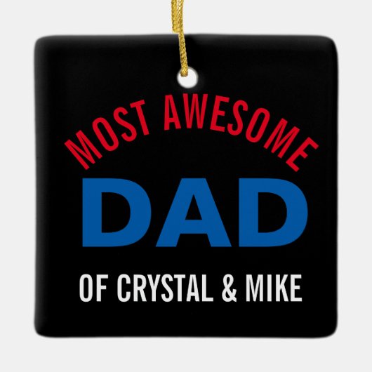 Aangepaste Geweldige moederkool voor vader Keramisch Ornament (Voorkant)