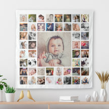 Aangepaste gezelfoto's collage voor familierukemer