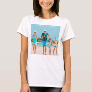Aangepaste gezelfvakantiefoto t-shirt