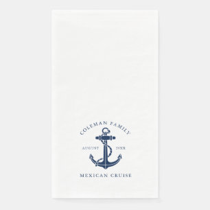 Aangepaste gezelschapscruise Nautical Anchor Papie Servet