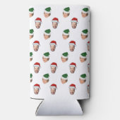 Aangepaste Gezicht 2 Foto's Santa Hat Kerstcadeau (Achterkant)