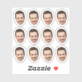 Aangepaste gezicht 30 40e verjaardagsfeestjes cade sticker (Vel)