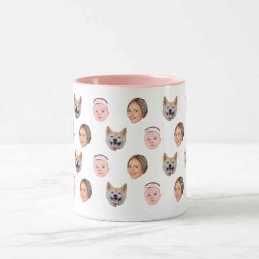 Aangepaste Gezicht Mok, Aangepaste Foto mok, Famil Mok (Midden)