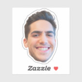 Aangepaste Gezicht Stickers, Gepersonaliseerd Gezi Sticker (Vel)