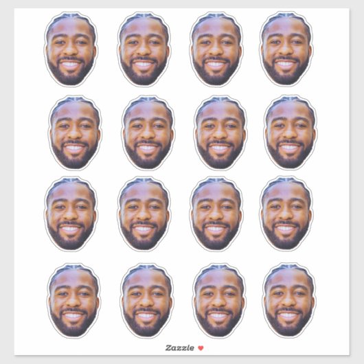 Aangepaste gezicht Stickers Gepersonaliseerde foto (Vel)