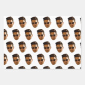 Aangepaste gezicht uitsnede vrijgezellenfeest verj inpakpapier vel (Voorkant)