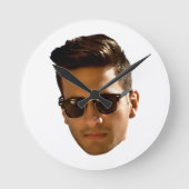 Aangepaste gezicht uitsnijden vrijgezellenfeest ve ronde klok (Voorkant)