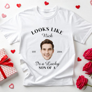 Aangepaste gezichten vrijgezellenfeest verloofde b t-shirt