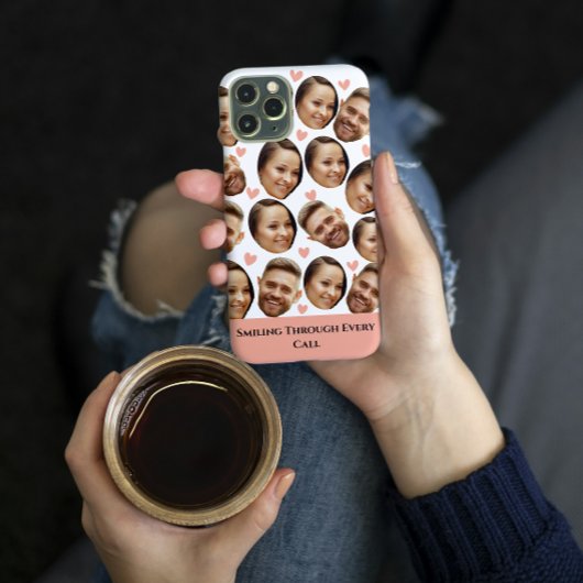Aangepaste gezichtsafbeelding Hart Grappig Koppelp Case-Mate iPhone Case