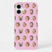 Aangepaste Gezichtsfoto Familie Gift, 4 Foto's Gez iPhone Hoesje (Achterkant)