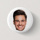 Aangepaste gezichtsfoto ronde button 3,2 cm (Voorkant)