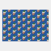 Aangepaste Gezichtsfoto Santa Hat Inpakpapier Vel (Voorkant 3)